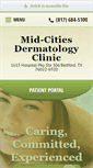 Mobile Screenshot of mid-citiesdermatologyclinic.com